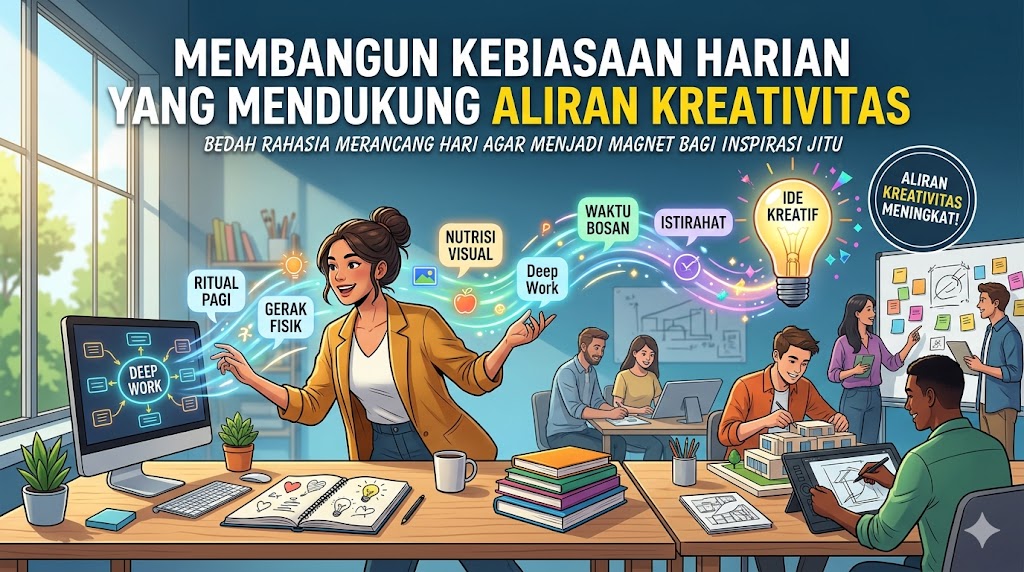 Membangun kebiasaan harian yang mendukung aliran kreativitas